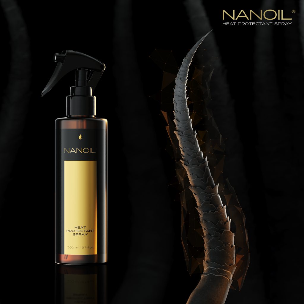 favourite heat protectant spray Nanoil